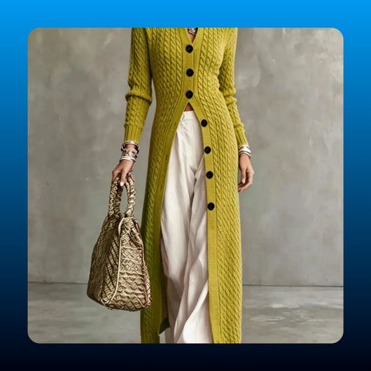 Cable Knit Longline Cardigan