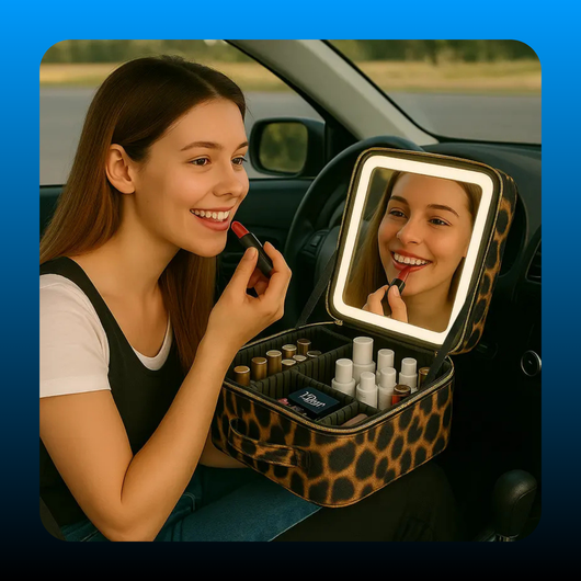 3-in-1 LED Vanity Makeup Bag with 3 Detachable Mirrors