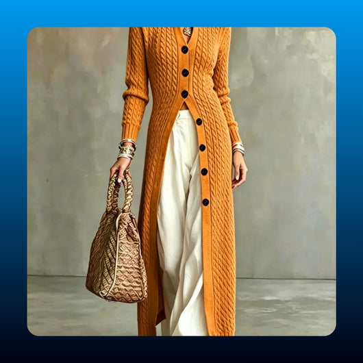 Cable Knit Longline Cardigan