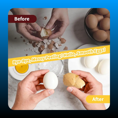 Hand-Operated Egg Peeler with Piercer