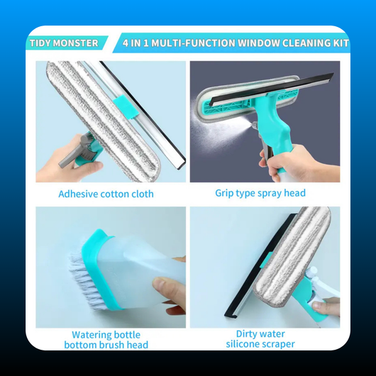 4-in-1 Multi-Purpose Window Cleaning Tool