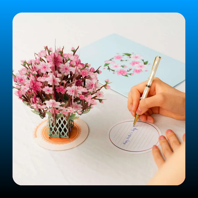 Mothers Day Gift Flower Bouquet Pop-Up Card