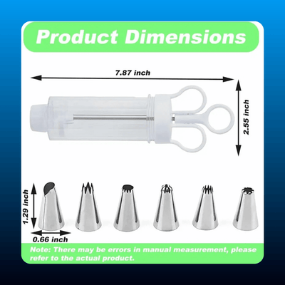 Stainless Steel Cake Decorating Gun Kit
