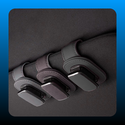 Leather Car Sun Visor Clip