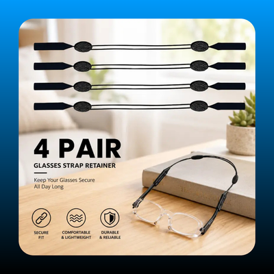 Unisex Plastic Adjustable Eyewear Retainer (4 Pack)