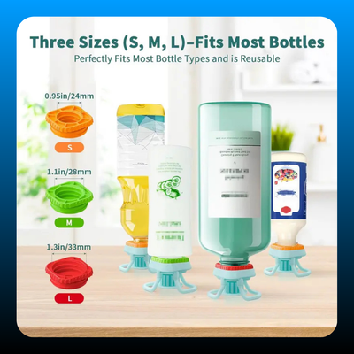 Upside Down Bottle Dispenser Cap (2 Pack)