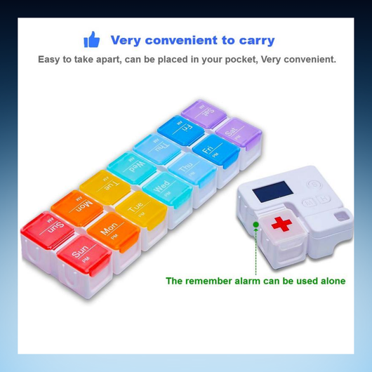Pill Organizer with Digital Reminder Alarm