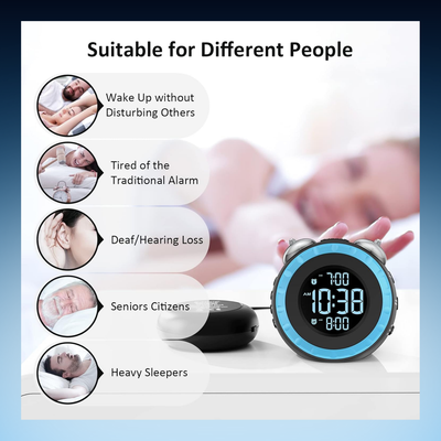 Extra Loud Alarm Clock With Bed Shaker