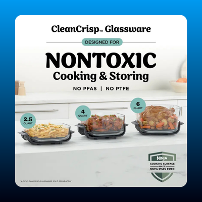 Glass Countertop Air Fryer with Precision Control