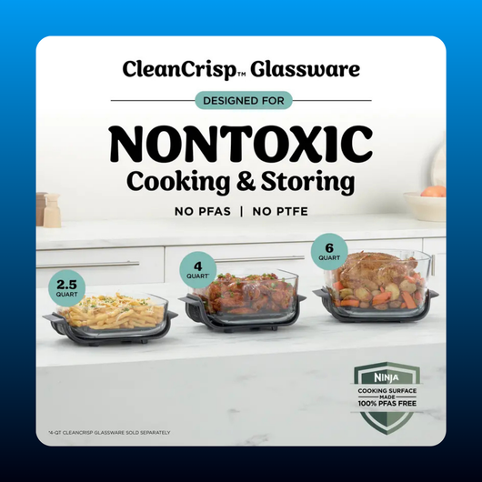 Glass Countertop Air Fryer with Precision Control