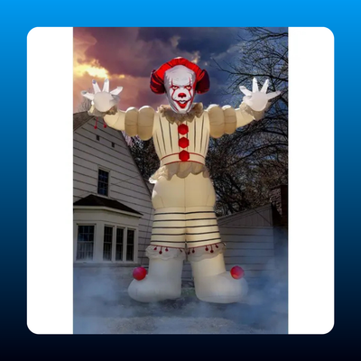 Colossal Inflatable Clown Yard Decoration