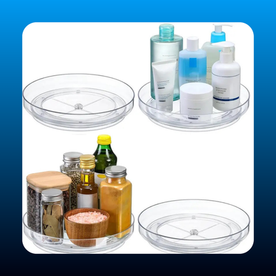 Clear Acrylic Lazy Susan Organizers (2 pack)