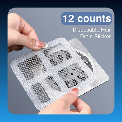 Disposable Shower Drain Cover Hair Catcher (12 Pack)