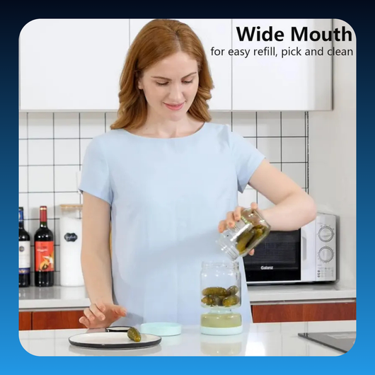 Pickle Jar with Strainer Flip