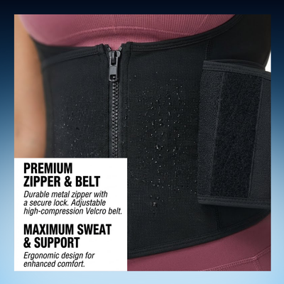 Sauna Zipper Waist Trainer Workout Vest