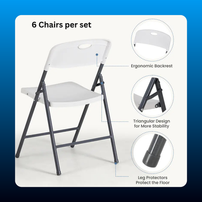 Heavy Duty Folding Chairs (6 Pack)