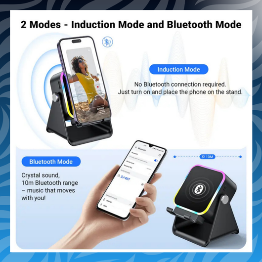 5 in 1 Wireless Induction Audio Speaker Stand