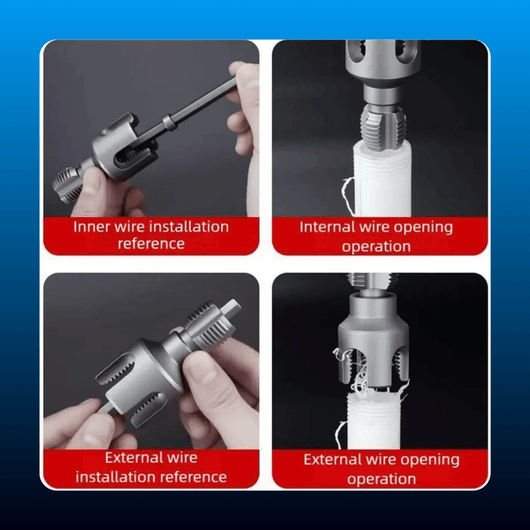 3-Piece Alloy Pipe Threading Tool Set