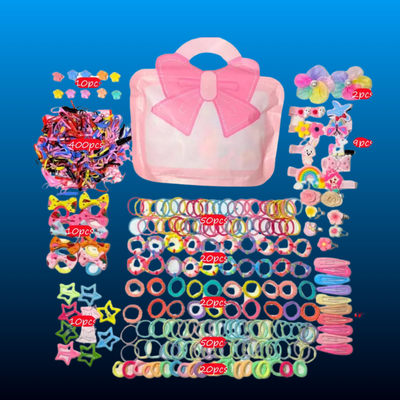 Hair Accessories Set With Bow Hairpin (618 PCS)