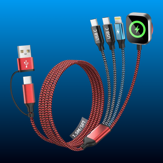 Dual Type-C Port 4in2 USB C Cable
