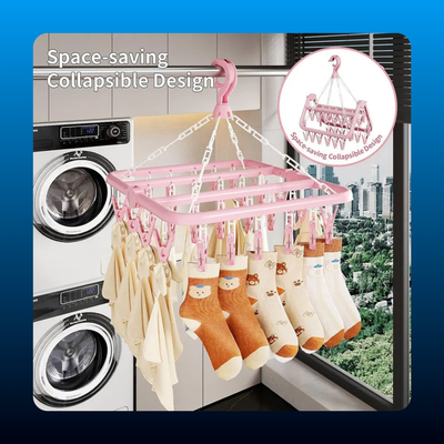 Plastic Compact Laundry Hanging Rack
