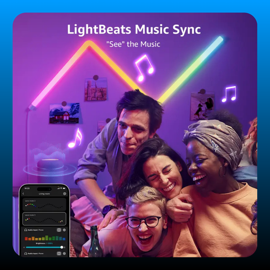 8-Piece Set AI Smart RGB Wall LED Lights