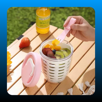 Portable Fruit Cup with Fork