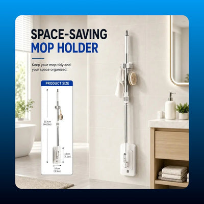 Telescopic Flat Mop with Wall Holder