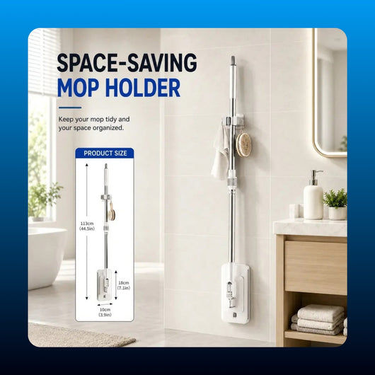 Telescopic Flat Mop with Wall Holder