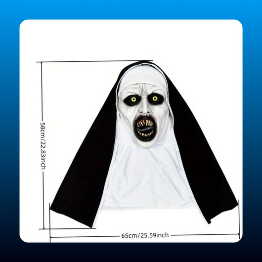 Possessed Nun Latex Halloween Mask