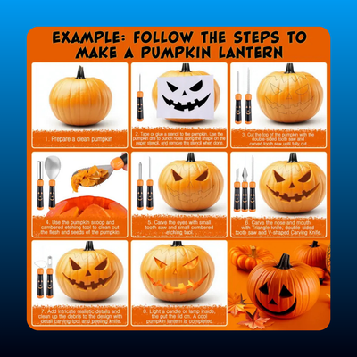 Pumpkin Carving Kit with Stencils