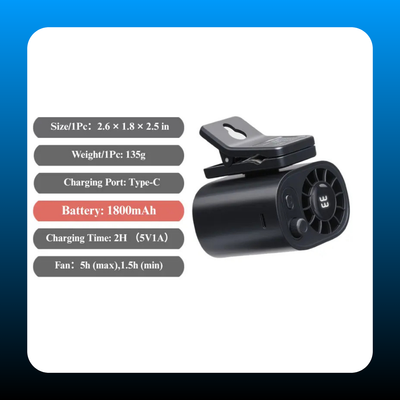Semiconductor Cooling Car Clip On Fan