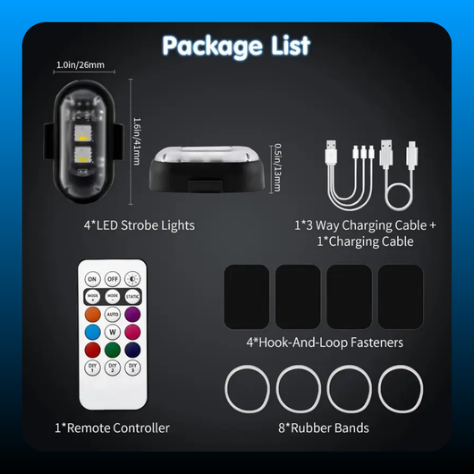 Remote Wireless Vehicle Flash Light Warning Lights