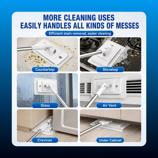 Telescopic Flat Mop with Wall Holder