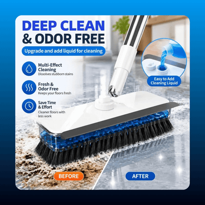 4-in-1 Floor Scrub Brush with Liquid Dispenser