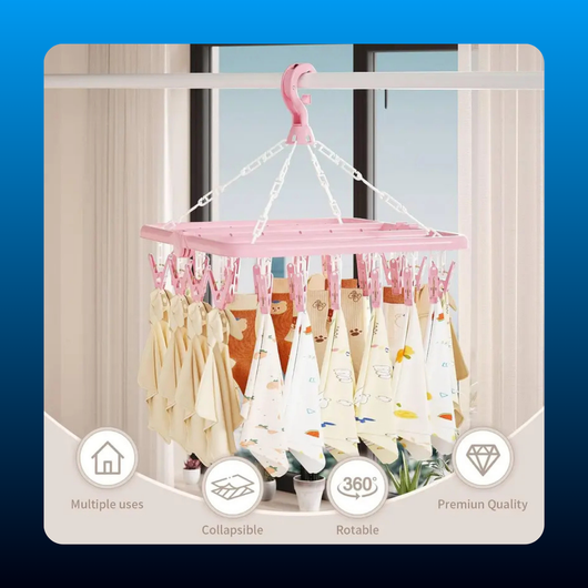Plastic Compact Laundry Hanging Rack