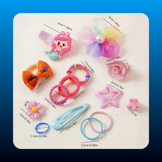 Hair Accessories Set With Bow Hairpin (618 PCS)