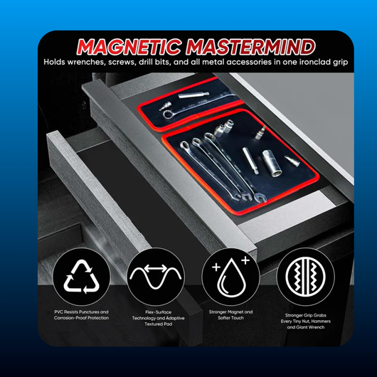 Slip-Free Magnetic Tool Mat with PVC Coating