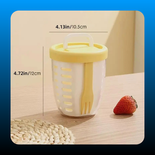 Portable Fruit Cup with Fork