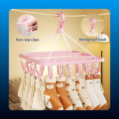 Plastic Compact Laundry Hanging Rack