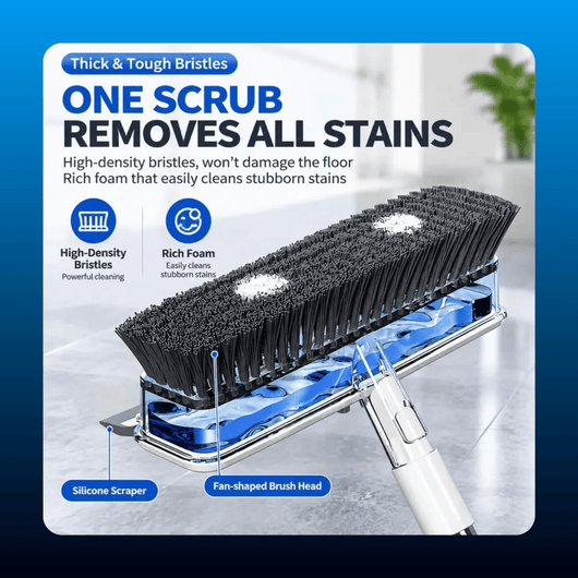4-in-1 Floor Scrub Brush with Liquid Dispenser