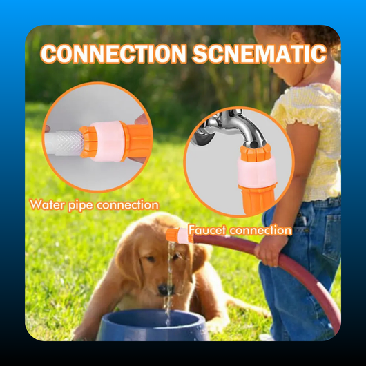 Orange Universal Water Connector Tap (3 Pack)