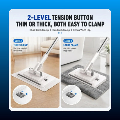 Telescopic Flat Mop with Wall Holder