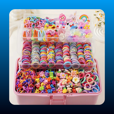 Hair Accessories Set With Bow Hairpin (618 PCS)