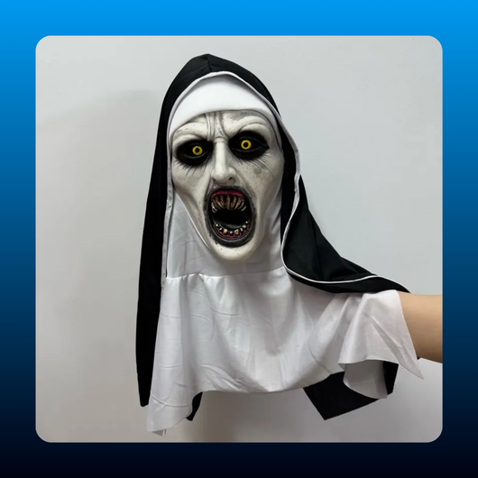 Possessed Nun Latex Halloween Mask