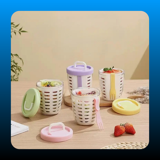 Portable Fruit Cup with Fork