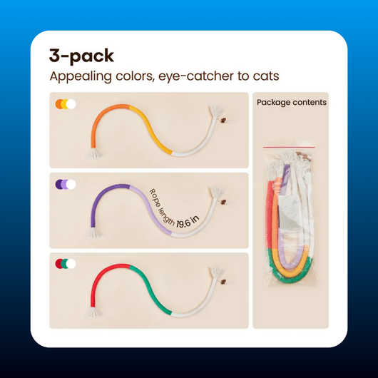 Cat Toys Chew Ropes 3Pcs