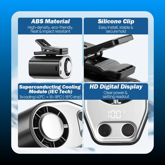 Semiconductor Cooling Car Clip On Fan