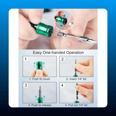 Aluminum Hex Shank Bit Holder Keychains (12 Piece)