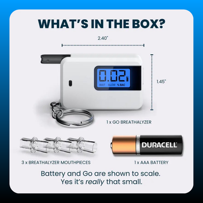 Ultra-Portable Pocket Keyring Alcohol Tester